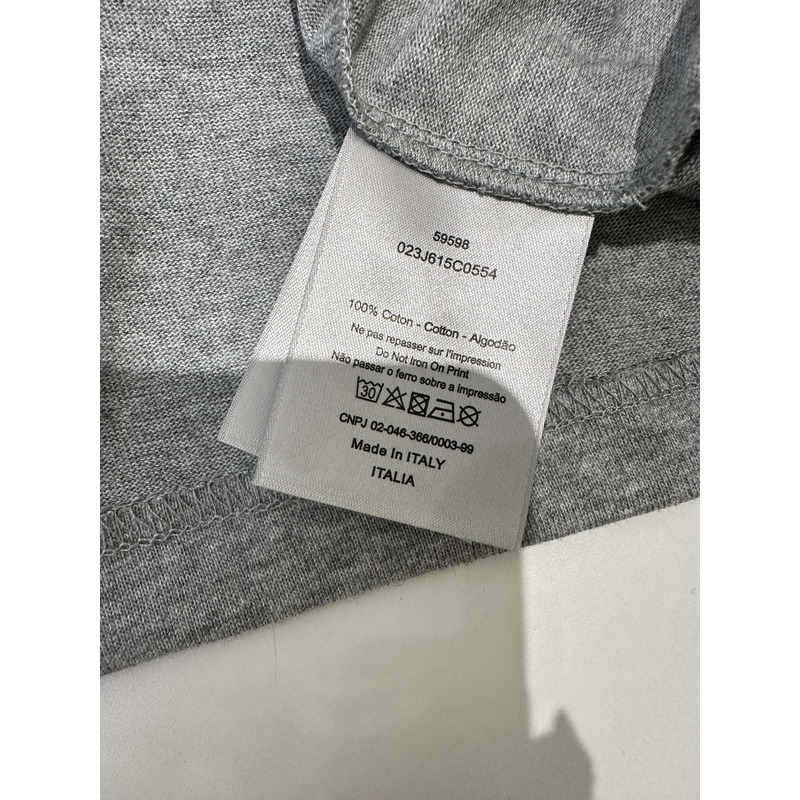 D*or logo relaxed fit jersey cotton t-shirt gray