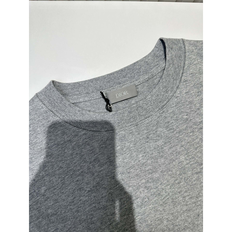 D*or logo relaxed fit jersey cotton t-shirt gray