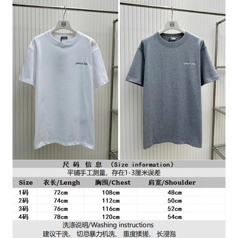 D*or logo relaxed fit jersey cotton t-shirt gray