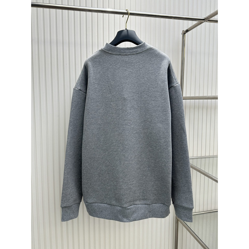 D*or logo cotton oversized-fit sweatshirt gray