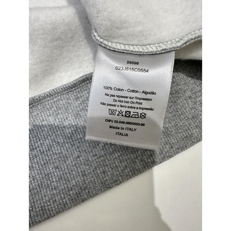 D*or logo cotton oversized-fit sweatshirt gray