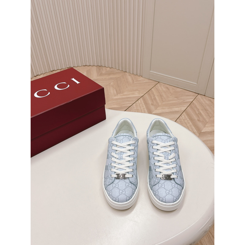 G*u*i ace sneaker with web in blue