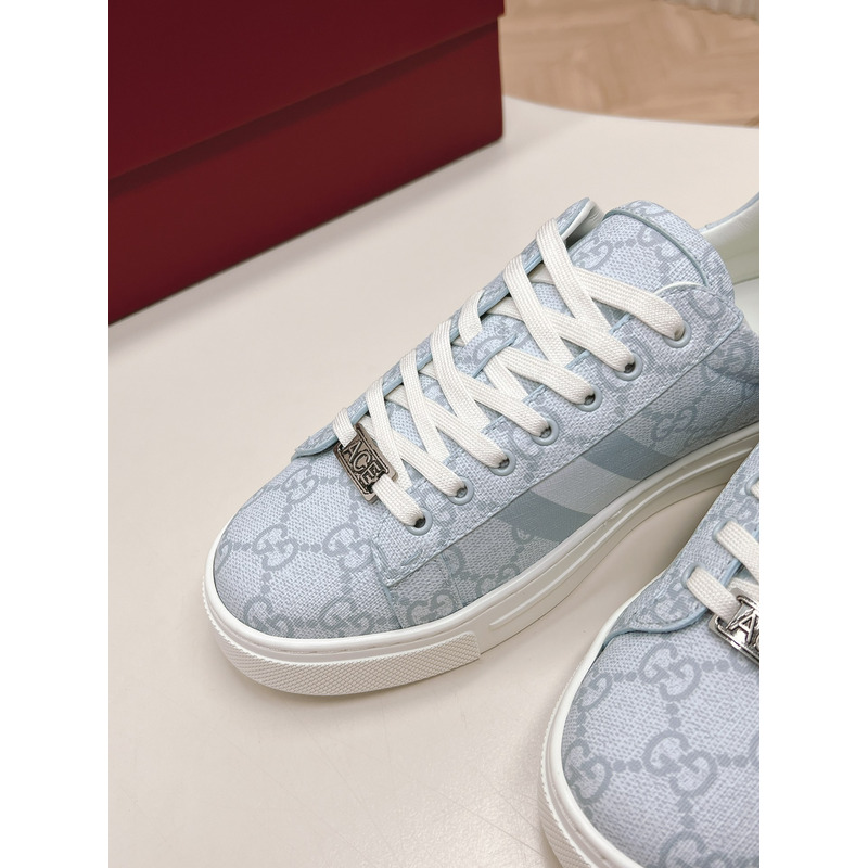 G*u*i ace sneaker with web in blue