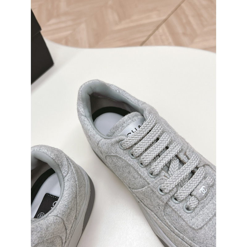 Ch*el trainers wool & mixed fibres light grey