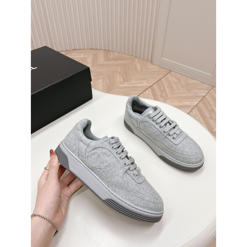 Ch*el trainers wool & mixed fibres light grey