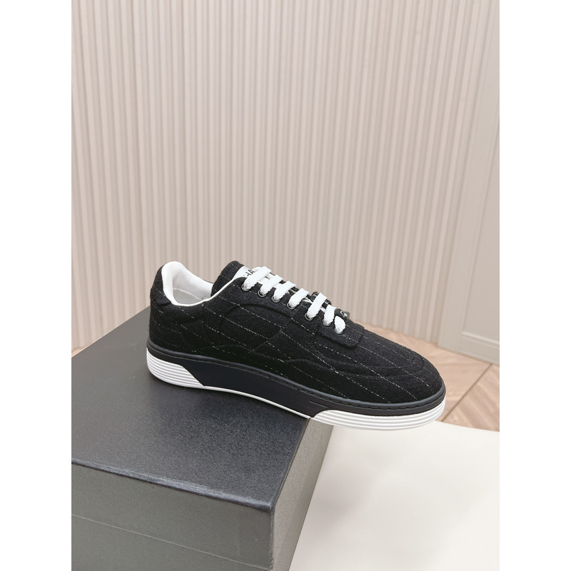 Ch*el trainers wool & mixed fibres navy blue & white