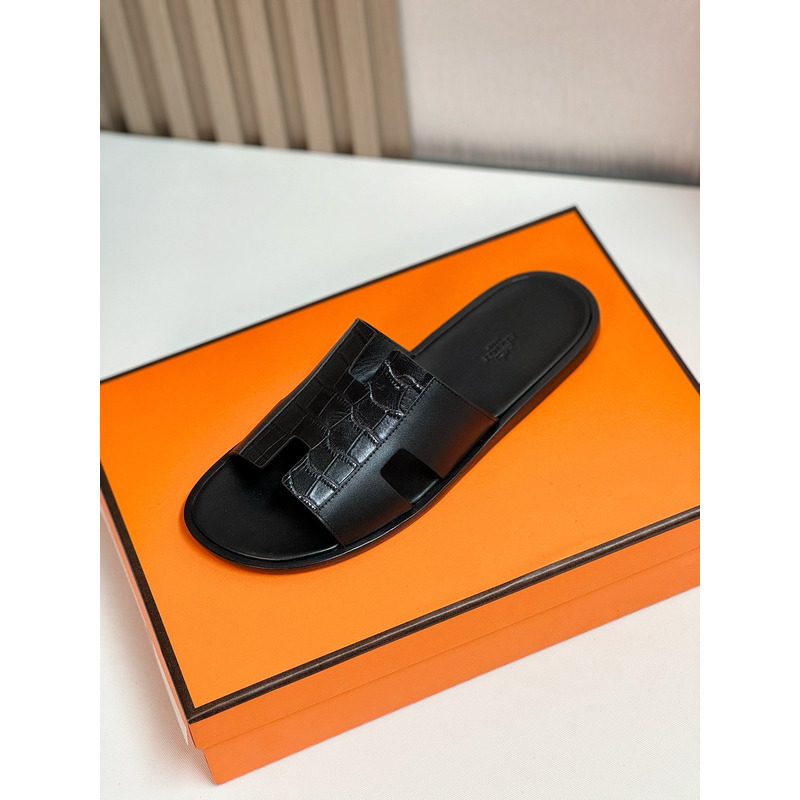 Hermès Men Izmir Sandals In Black