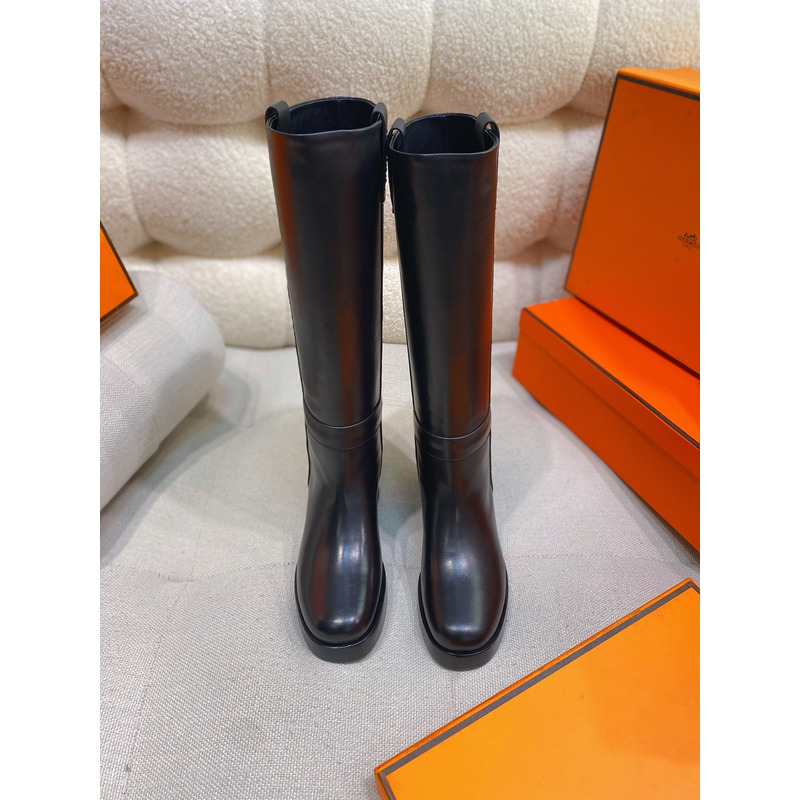 Hermès Long Boots In Black