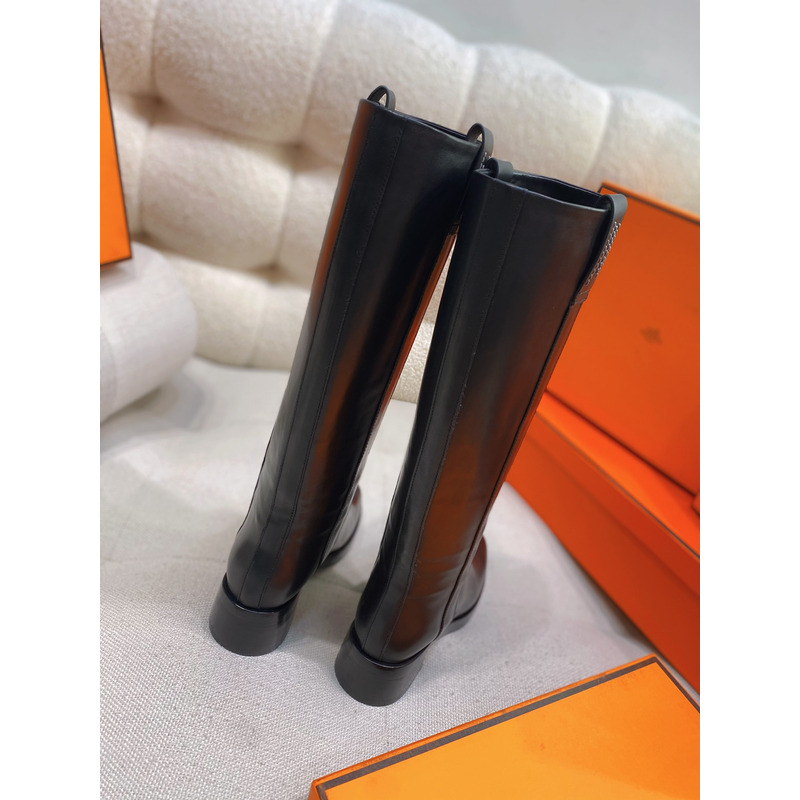 Hermès Long Boots In Black