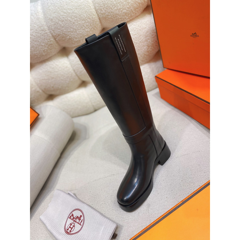 Hermès Long Boots In Black