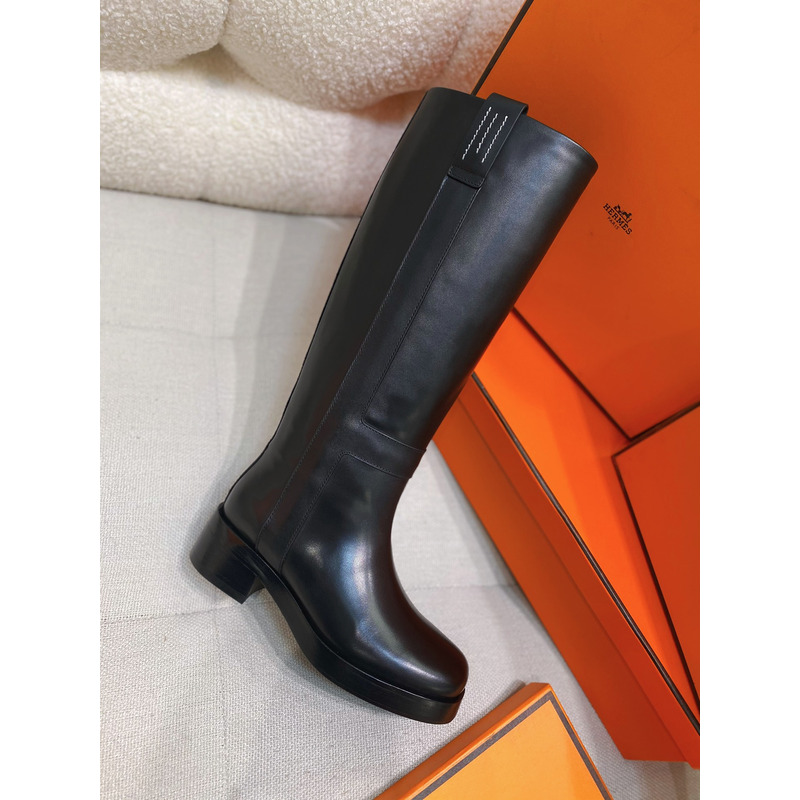 Hermès Long Boots In Black