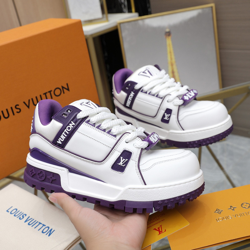 l**is V*t*n trainer maxi sneaker calf leather violet