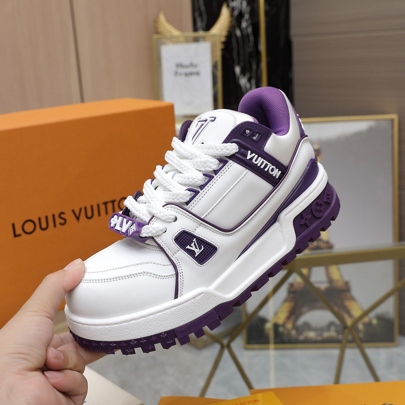 l**is V*t*n trainer maxi sneaker calf leather violet