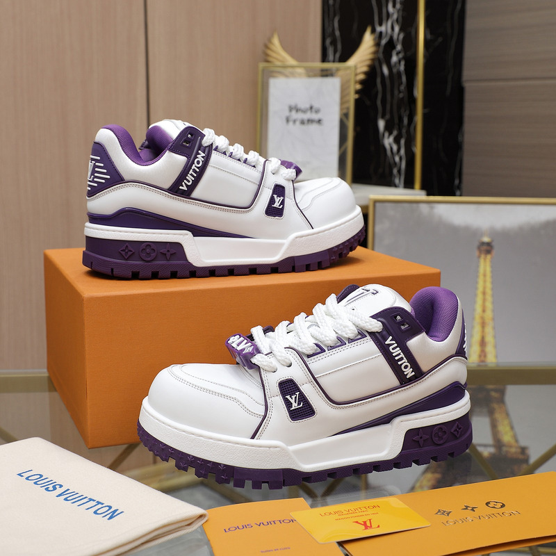 l**is V*t*n trainer maxi sneaker calf leather violet