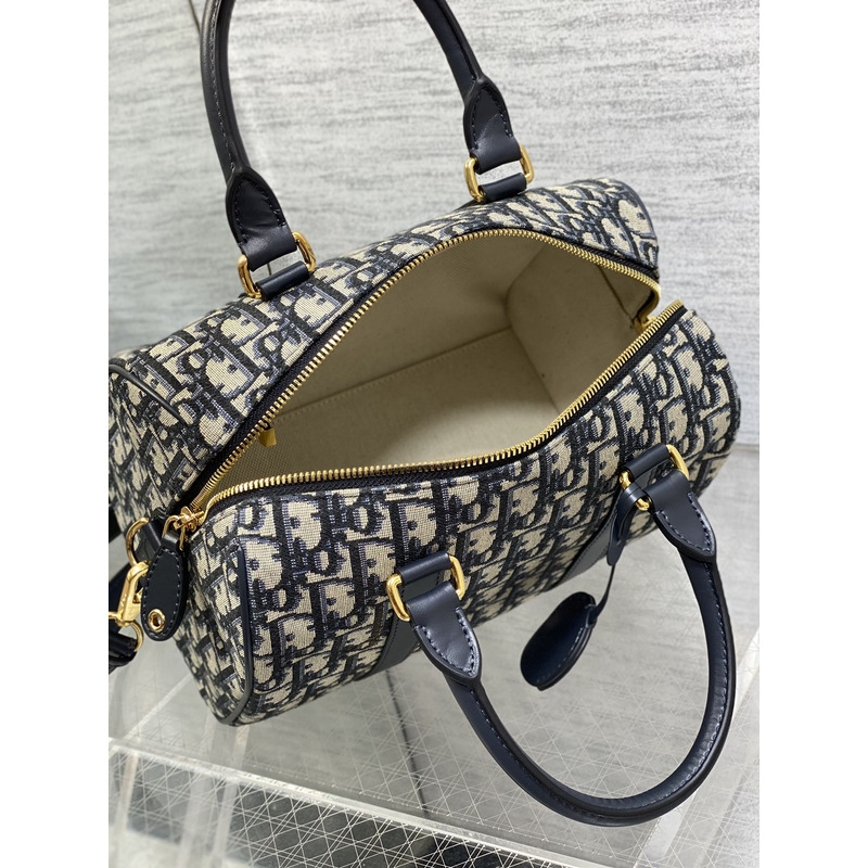 D*or groove 25 bag dark blue D*or oblique jacquard