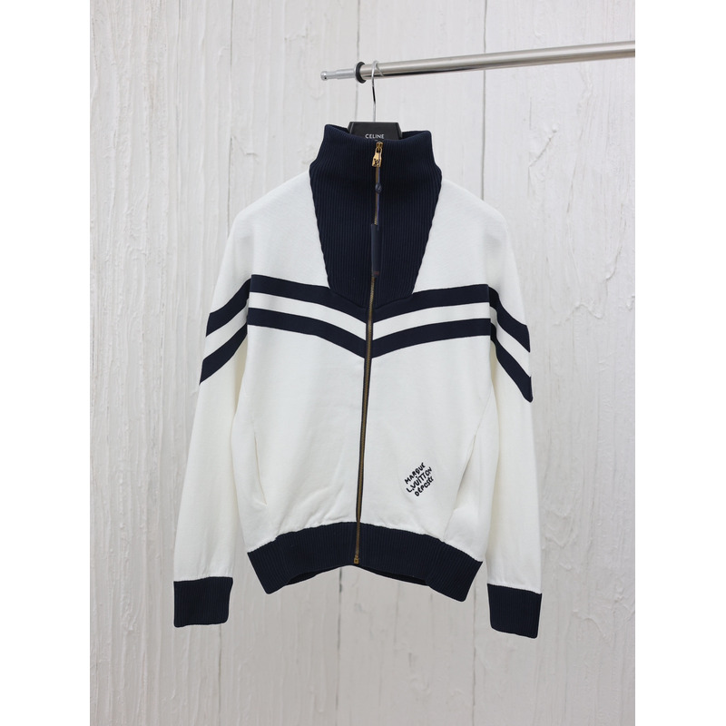 l**is V*t*n knitted cotton sailor blouson whire