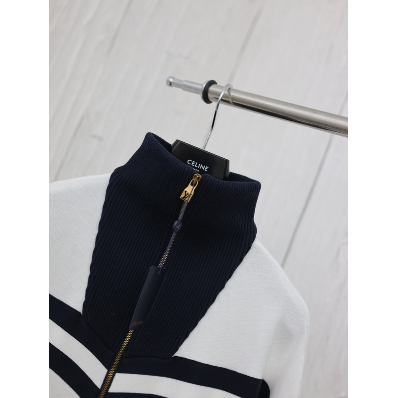 l**is V*t*n knitted cotton sailor blouson whire