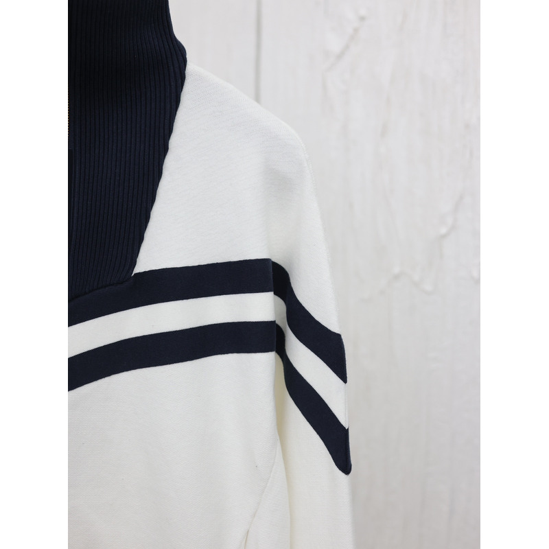 l**is V*t*n knitted cotton sailor blouson whire