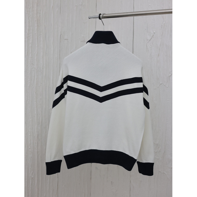 l**is V*t*n knitted cotton sailor blouson whire