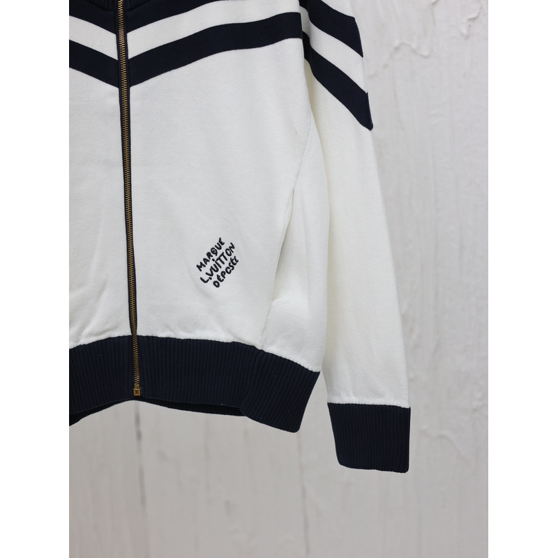 l**is V*t*n knitted cotton sailor blouson whire