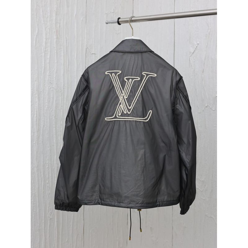 l**is V*t*n embroidered nylon blouson black