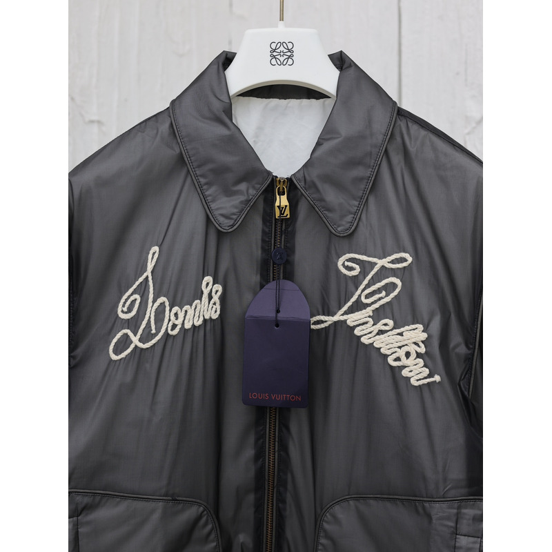 l**is V*t*n embroidered nylon blouson black