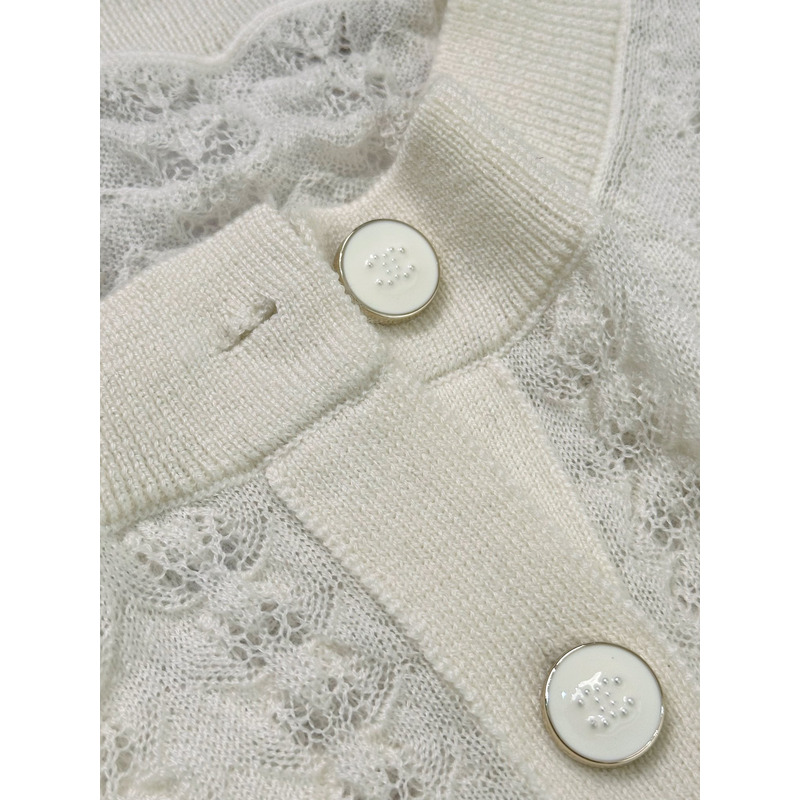 Ch*el knitted cardigan white