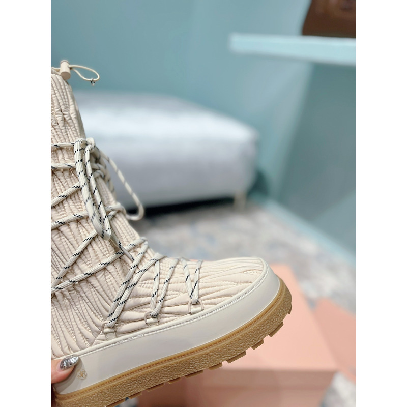 Miu Miu Snow Boots Beige