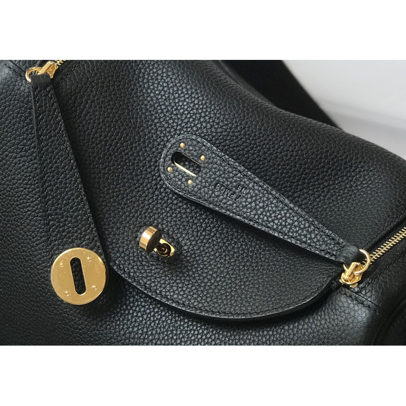 H**mes lindy mini bag leather black