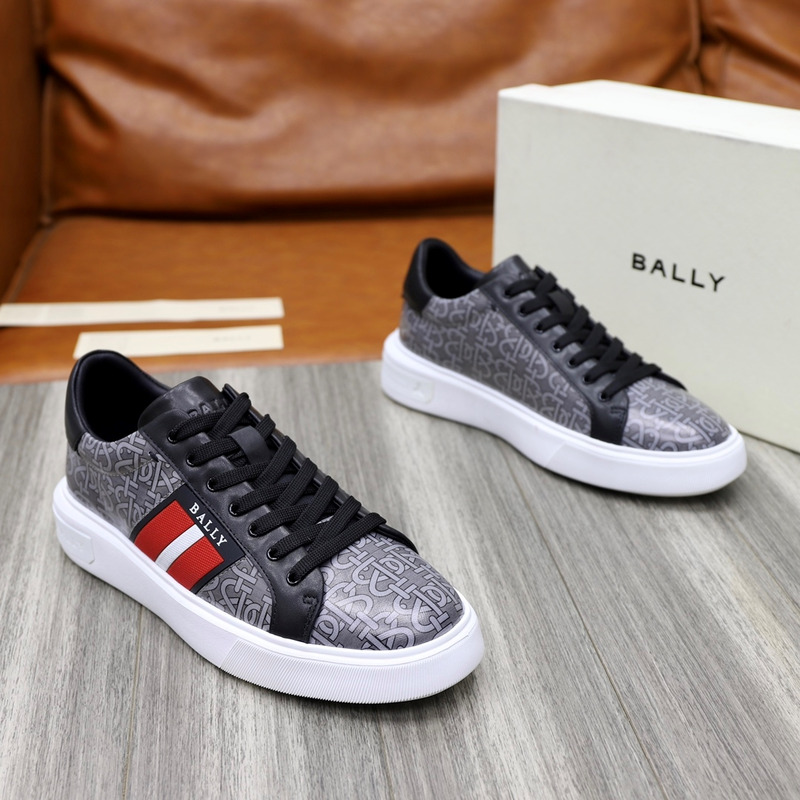 Bally Mylton Monogram Leather Sneakers Grey&Multicolor