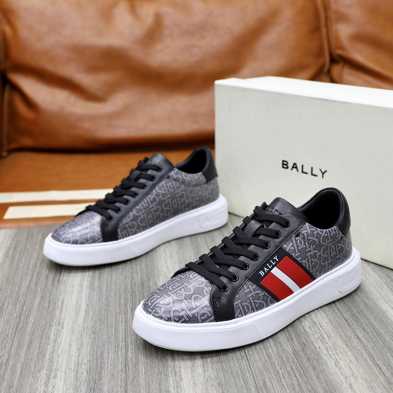 Bally Mylton Monogram Leather Sneakers Grey&Multicolor