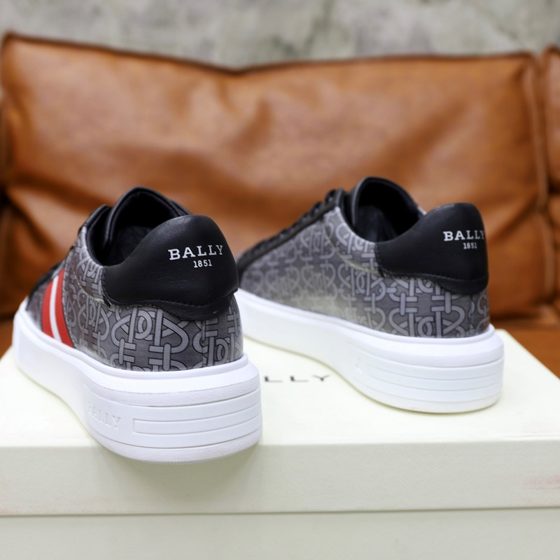 Bally Mylton Monogram Leather Sneakers Grey&Multicolor