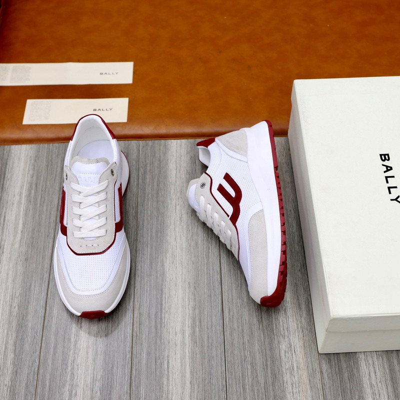 Bally Holden Low-Top Sneaker In White&Red