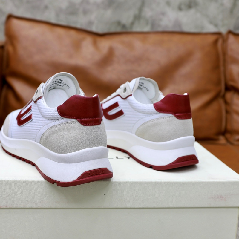 Bally Holden Low-Top Sneaker In White&Red