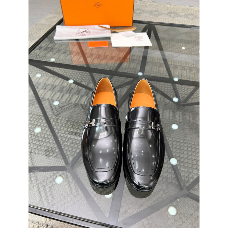 Hermès Paris Loafer Smooth Surface Black