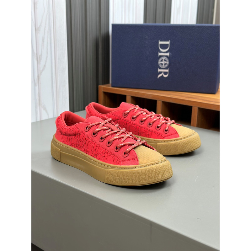 D*or and stone island b33 sneaker red and brown