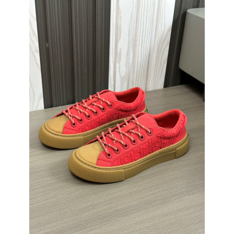 D*or and stone island b33 sneaker red and brown