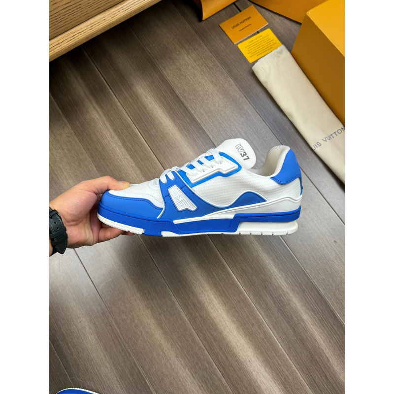 l**is V*t*n trainer calfskin white and blue