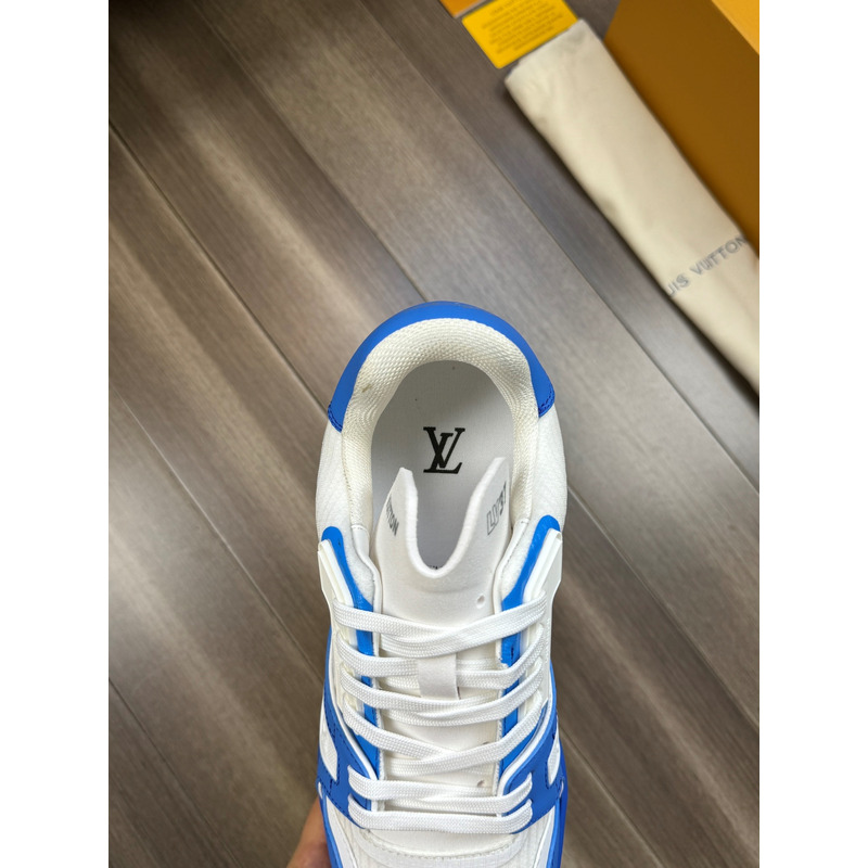 l**is V*t*n trainer calfskin white and blue