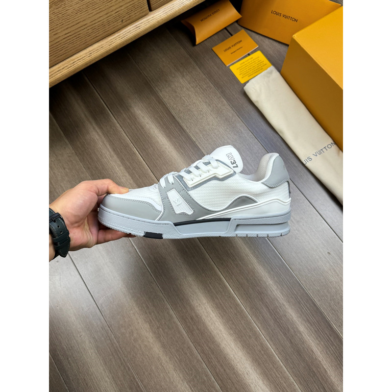 l**is V*t*n trainer calfskin white and grey