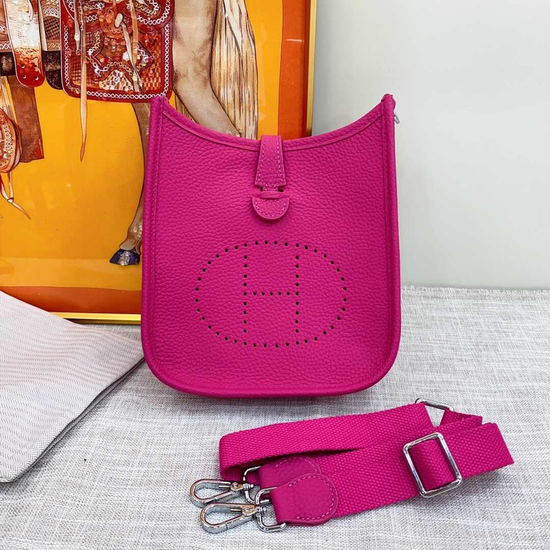 H**mes mini evelyne shoulder bag hot pink