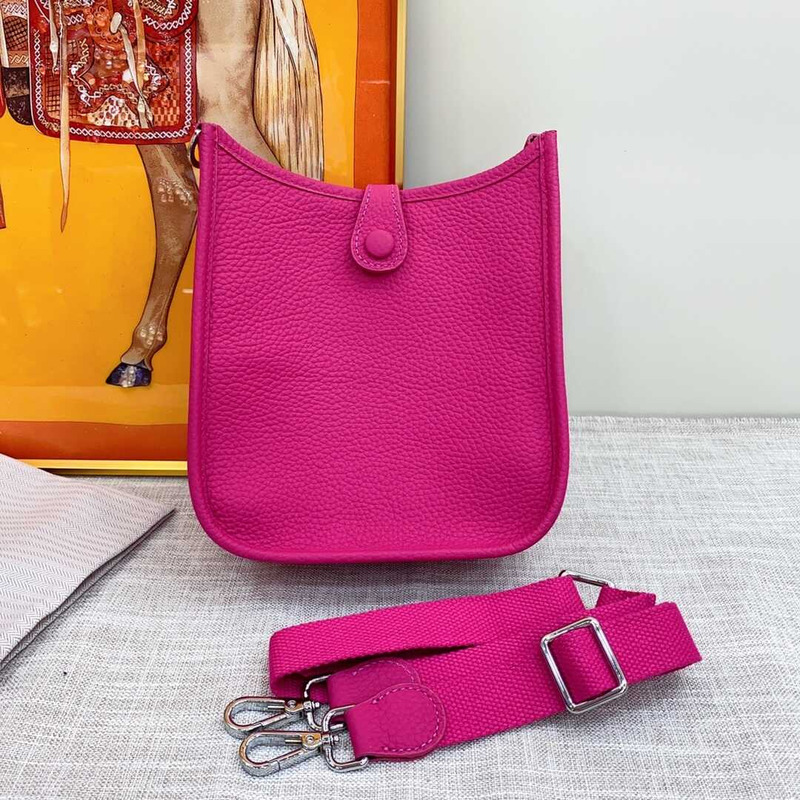 H**mes mini evelyne shoulder bag hot pink