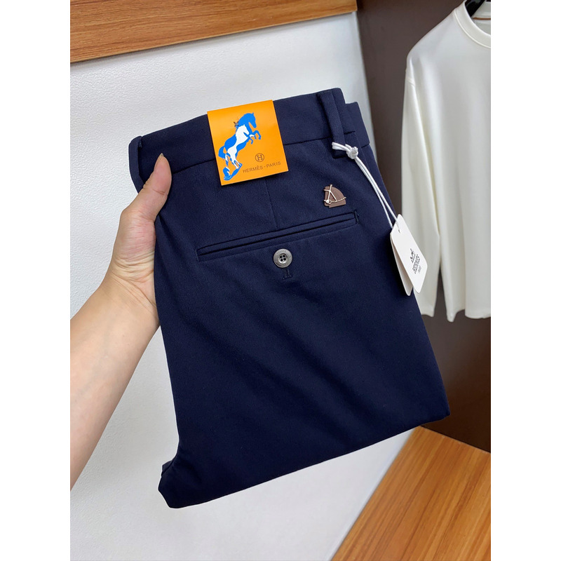 Hermès Trousers Navy Blue