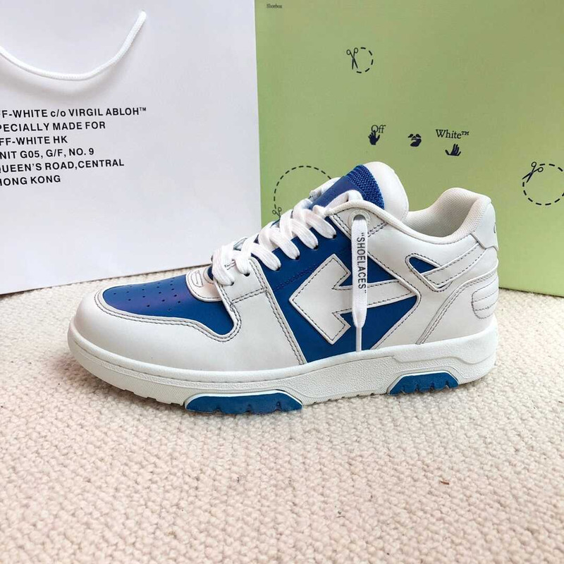 Off White  Out Of Office OOO Low Tops White Blue