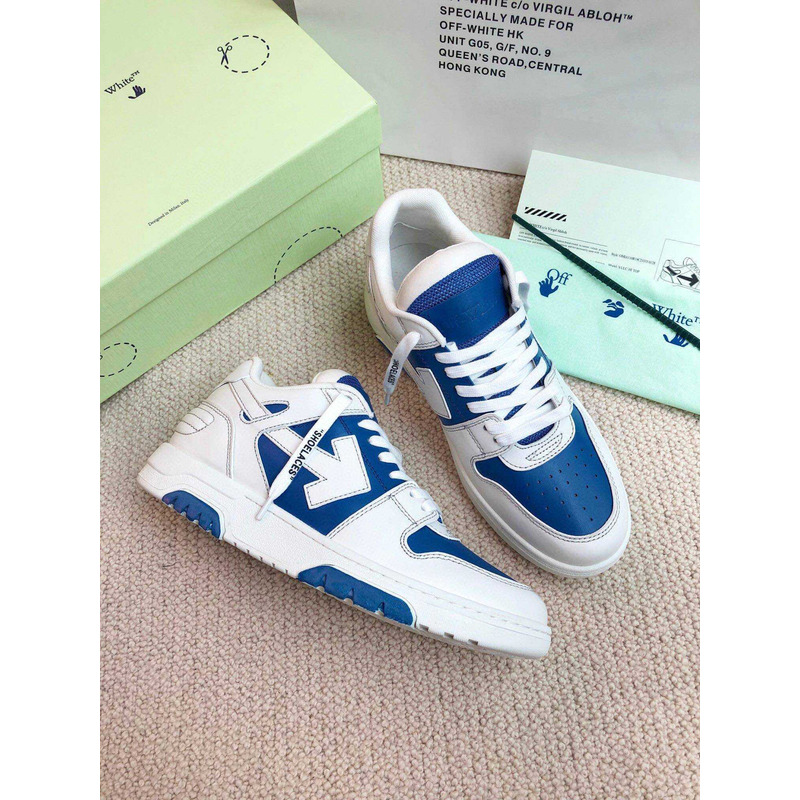 Off White  Out Of Office OOO Low Tops White Blue