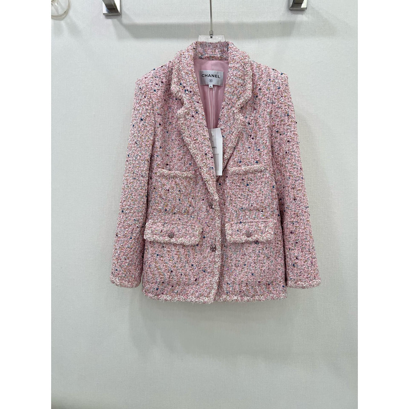 Ch*el tweed jacket pink