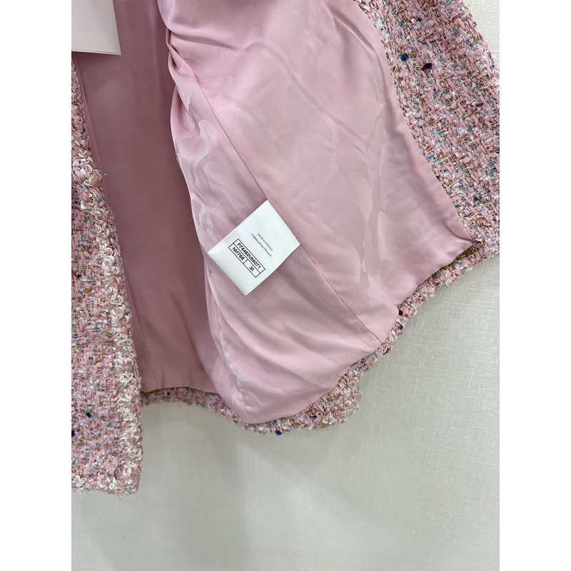 Ch*el tweed jacket pink