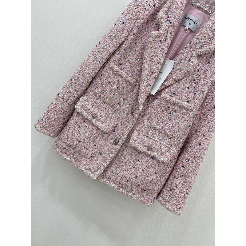 Ch*el tweed jacket pink