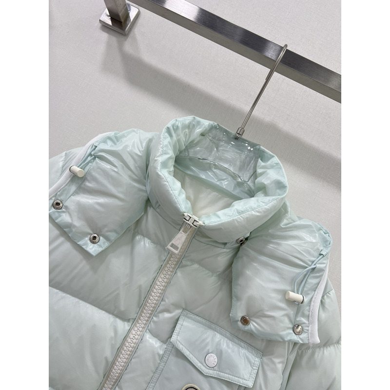 Moncler Andro Short Down Jacket Light Blue