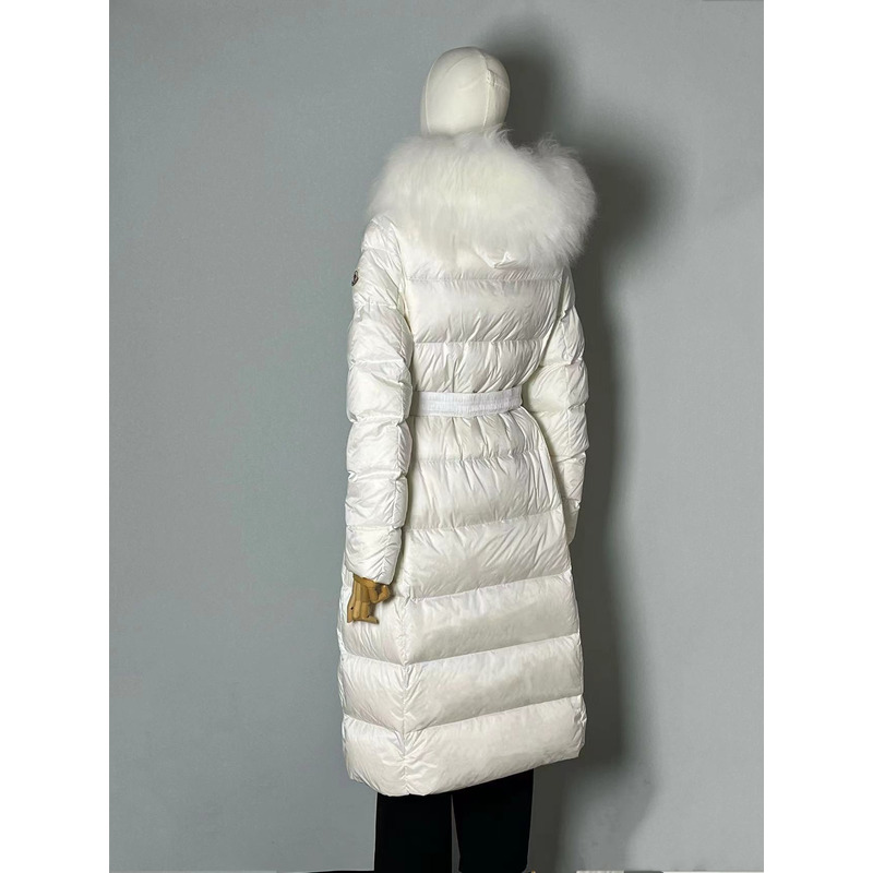 Moncler Boedic Long Down Jacket White